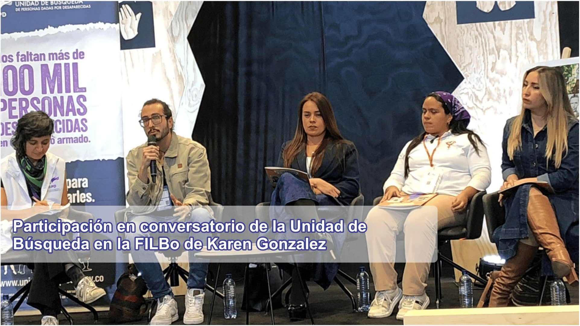 Participación en conversatorio de la Unidad de Búsqueda en la FILBo de Karen Gonzalez
